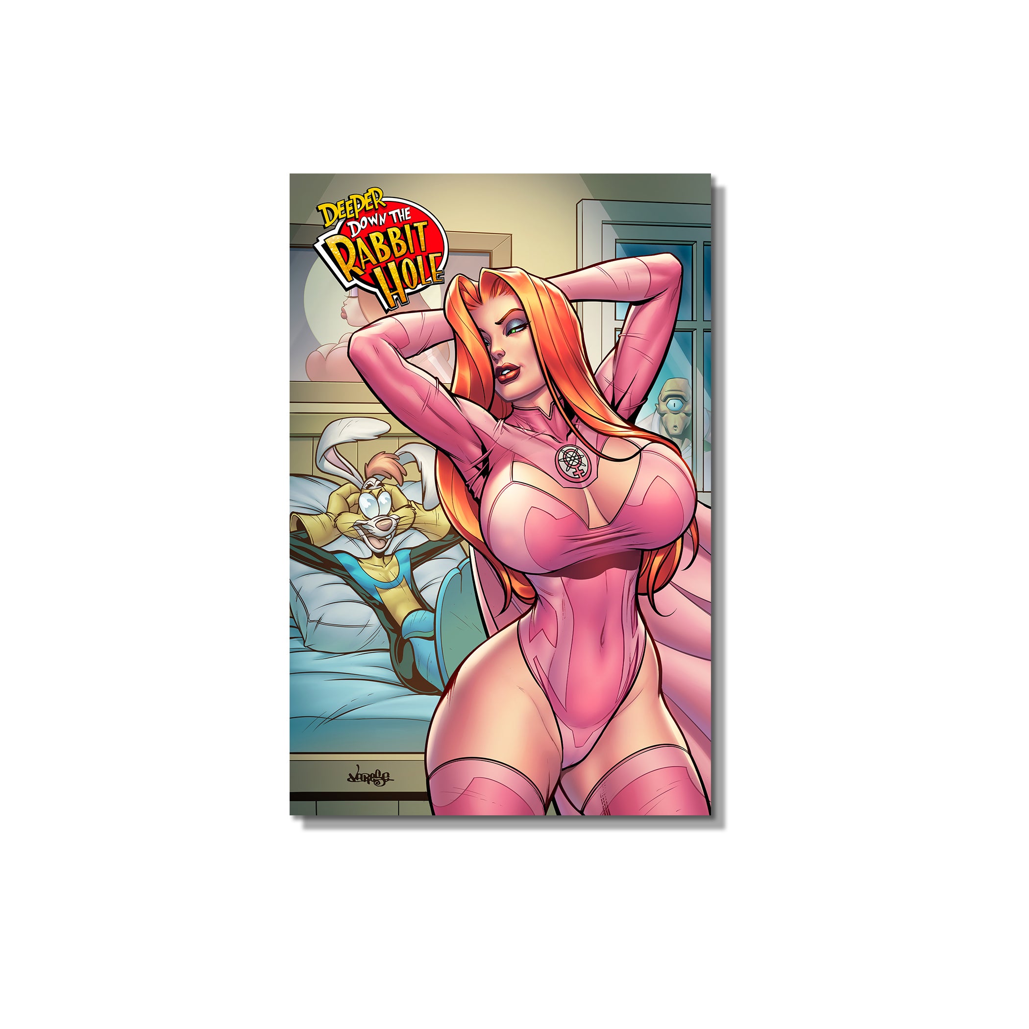 Deeper Down the Rabbit Hole Atomic Red Nice Trade Dress